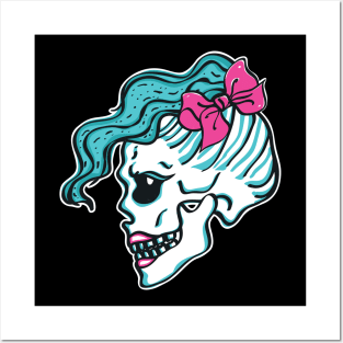 Girl Skull Posters and Art